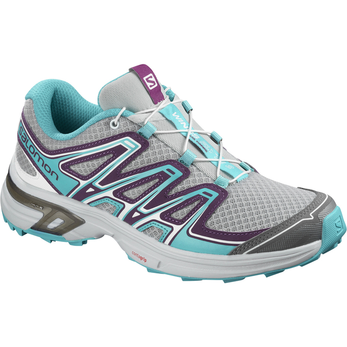 SALOMON WINGS FLYTE 2 W Philippines - Women's Trail Running Shoes - Silver/Turquoise | 748230-EUR